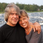 Kukkolaforsen - och hela Tornedalen - är en favoritplats för mig. Här med hustrun Angela.